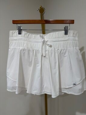 JoyLab White Drawstring Athletic Skirt